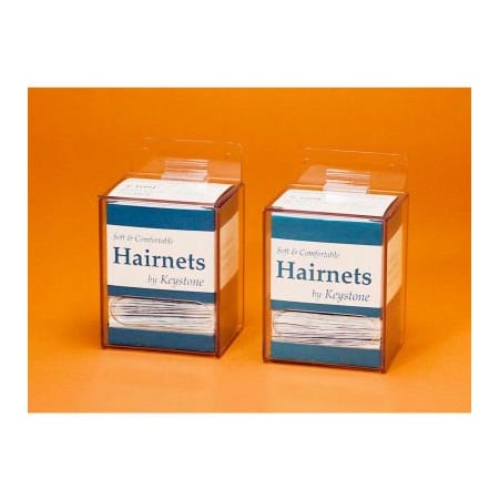 Keystone Safety Small Hairnets Dispenser, Wall Mountable, 4"L x 3-1/2"W x 5-1/2"H DISP-SM269